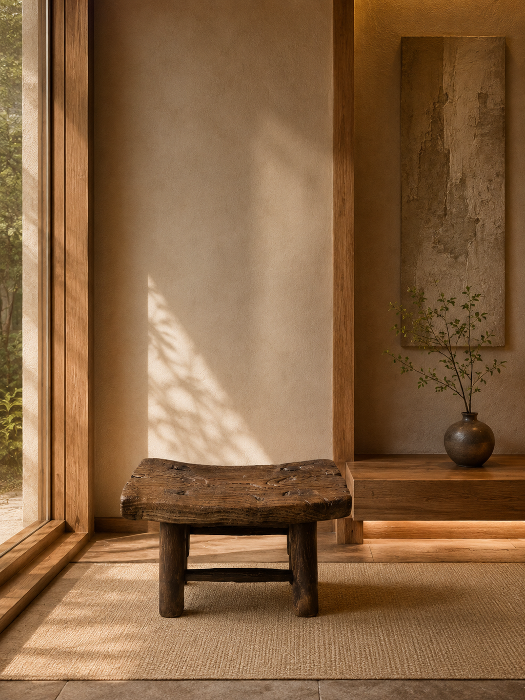 Kurogane tabouret en bois — 4