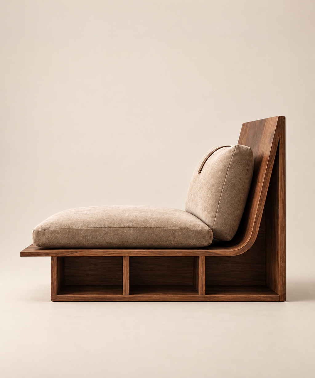 Nagi | Fauteuil en bois — packshot profil